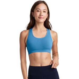 Jockey Women’s Bra Seamfree Mid Impact Sports Bra(Harbor Blue)