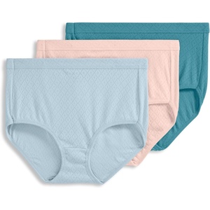 Jockey Women’s Underwear 100% Cotton Elance Breathe Brief – 3 Pack(Blushcove)