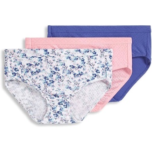 Jockey Women’s Underwear 100% Cotton Elance Breathe Brief – 3 Pack(Pink  Blue)
