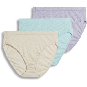 Jockey Women’s Underwear 100% Cotton Elance Breathe Brief – 3 Pack(Violet)