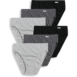 Jockey Women’s Underwear 100% Cotton Elance French Cut – 6 Pack(Grey Heather/Charcoal Heather/Black)