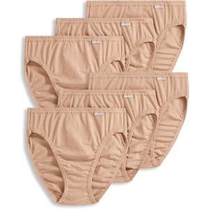 Jockey Women’s Underwear 100% Cotton Elance French Cut – 6 Pack(Light)