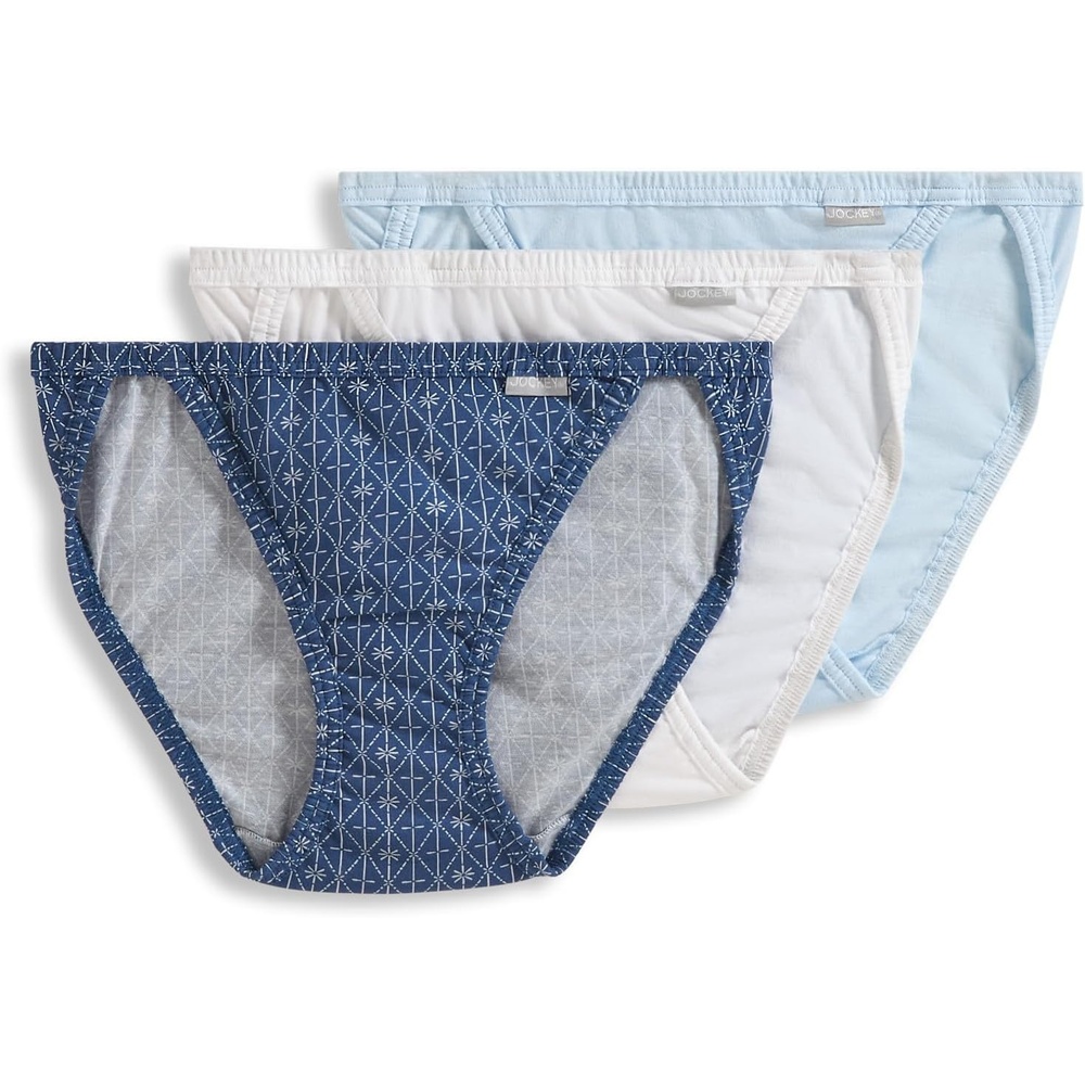 image:imageJockey Womens Elance String Bikini  3 PackFlower Grid