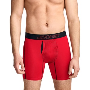 Jockey Men’s Underwear EverActive VentraCool Air 6″ Boxer Brief(Red Reality)