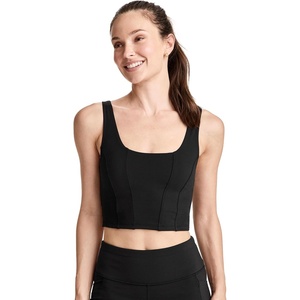 Jockey Women’s Bra Longline Low Impact Sports Bra(Black)