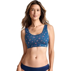 Jockey Women’s Bra Organic Cotton Stretch Tank Strap Bralette(Mushroom Toss)