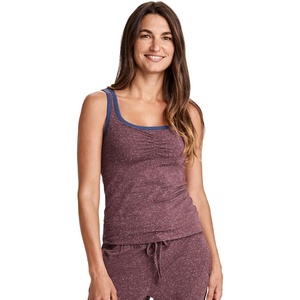 Jockey Women’s Loungewear Cotton Stretch Ruched Tank(Currant Heather)