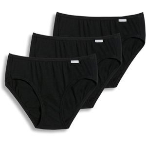 Jockey Women’s Underwear 100% Cotton Elance Bikini – 3 Pack(Black)