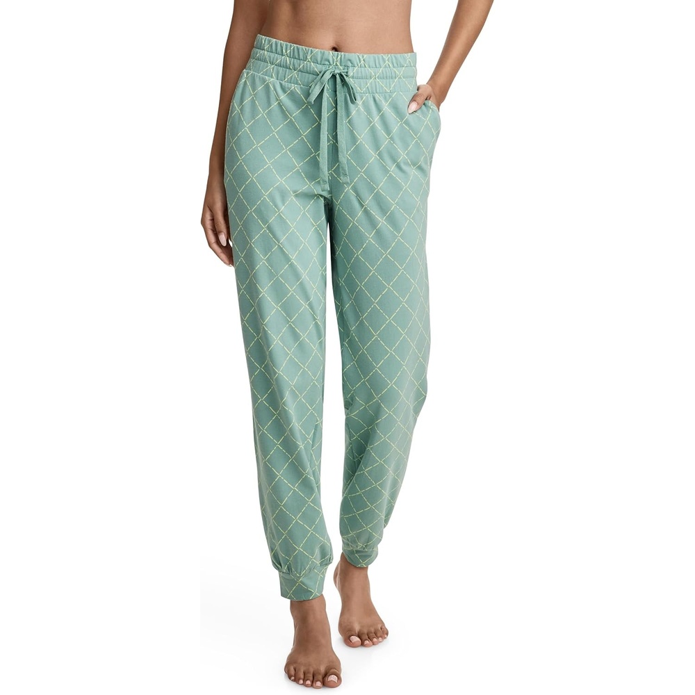image:imageJockey Womens Sleepwear Organic Cotton Stretch JoggerQuilted Trellis