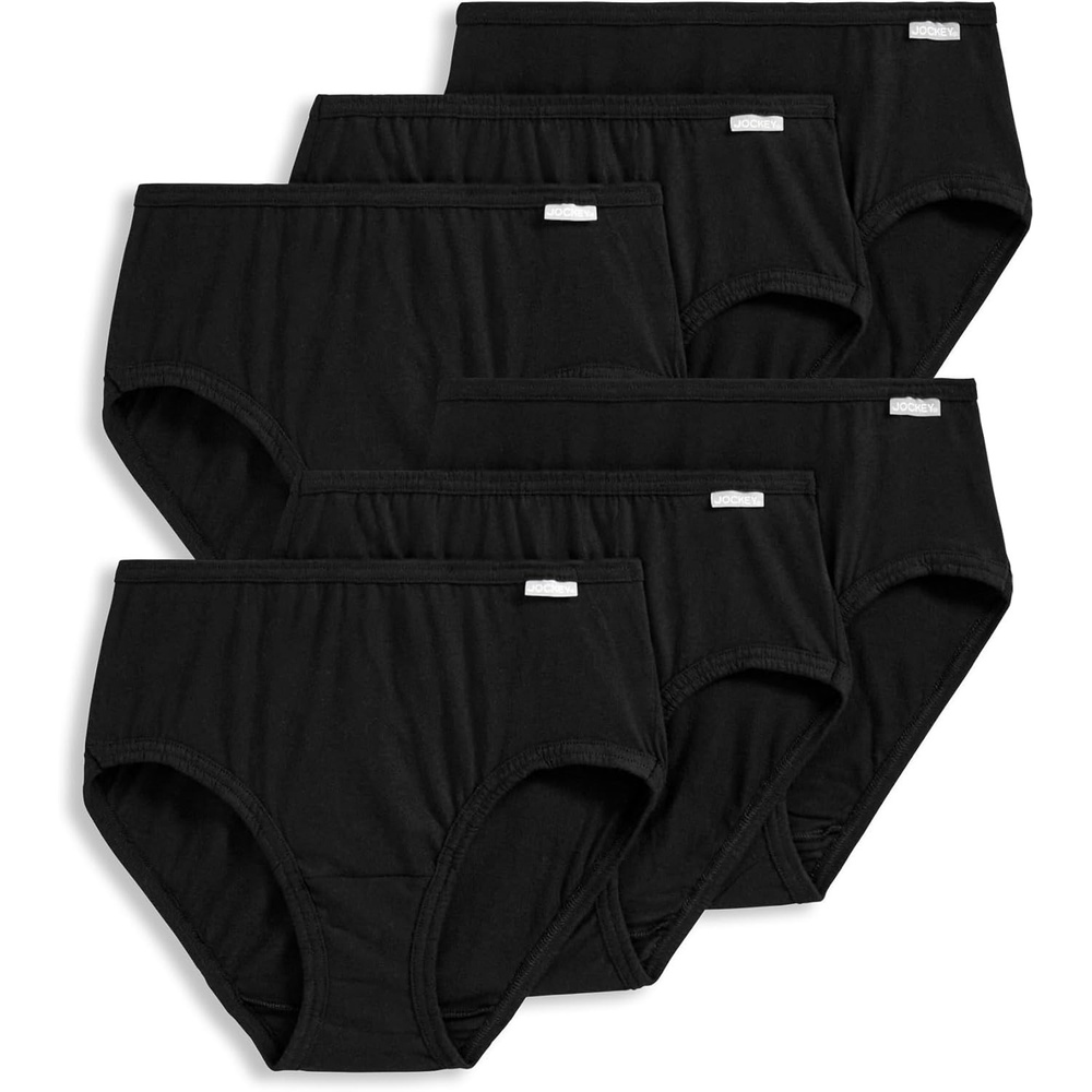 image:imageJockey Womens Underwear 100 Cotton Elance Hipster  6 PackBlack