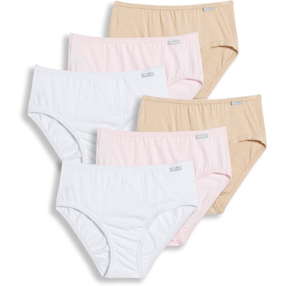 image:imageJockey Womens Underwear 100 Cotton Elance Hipster  6 PackIvoryLightPink Shadow