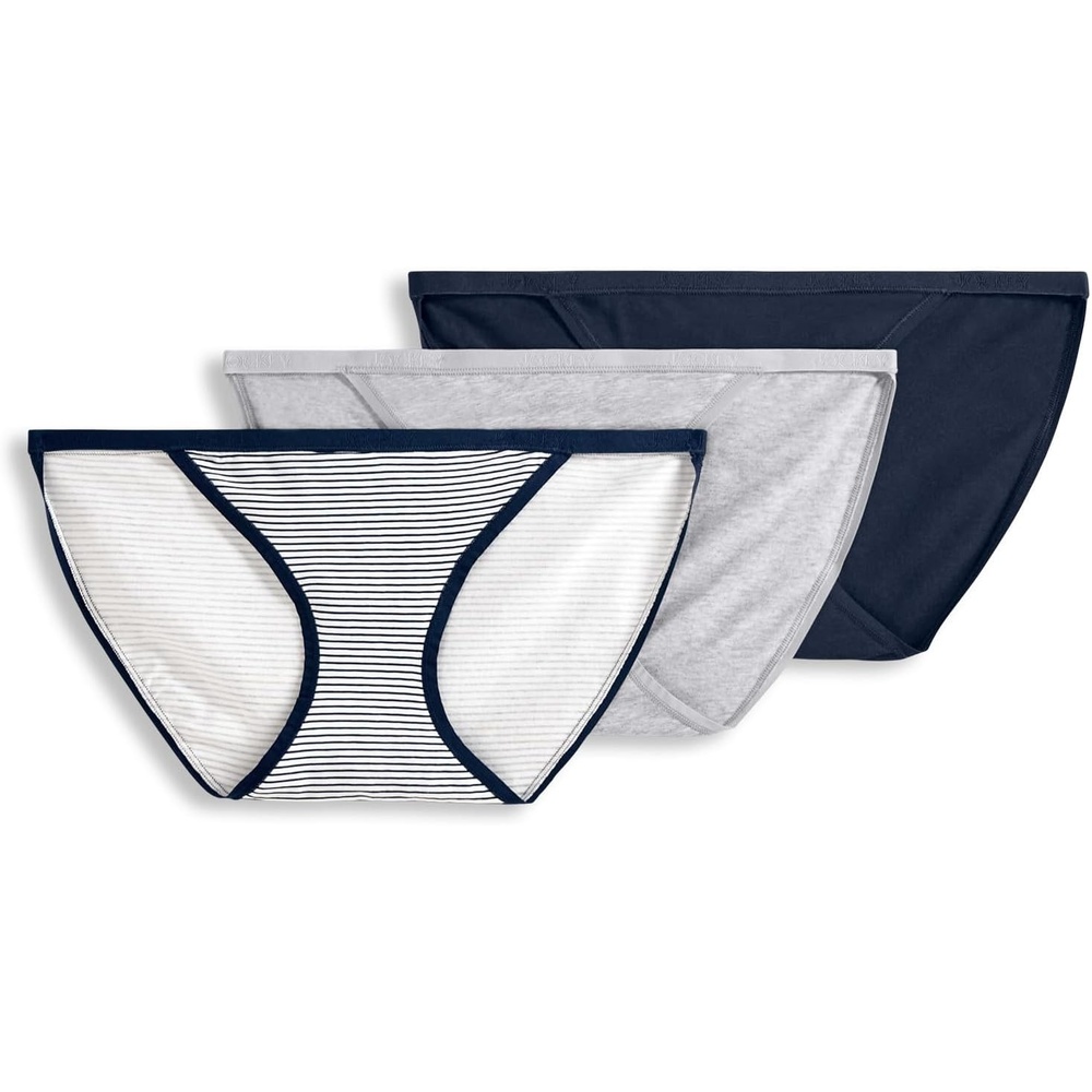 image:imageJockey Womens Underwear Organic Cotton Stretch Logo String Bikini  3 PackJockey Stripe