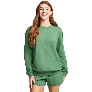 Jockey Women’s Loungewear Unwind Lounge Crew Sweatshirt(Badge Green)