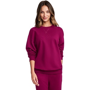 Jockey Women’s Loungewear Unwind Lounge Crew Sweatshirt(Berry Frost)