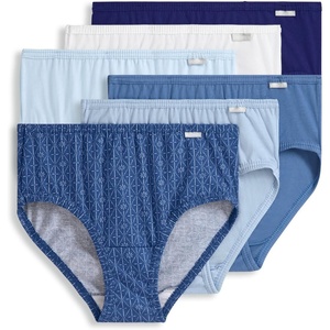 Jockey Women’s Underwear 100% Cotton Elance Hipster – 6 Pack(Flower Grid)