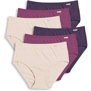 Jockey Women’s Underwear 100% Cotton Elance Hipster – 6 Pack(Oatmeal/Boysenberry/Perfect Purple)